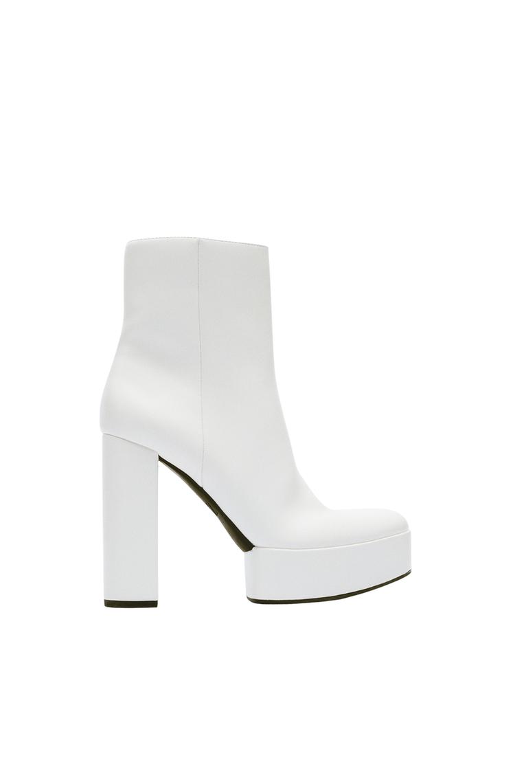 Stivaletto bianco zara hot sale
